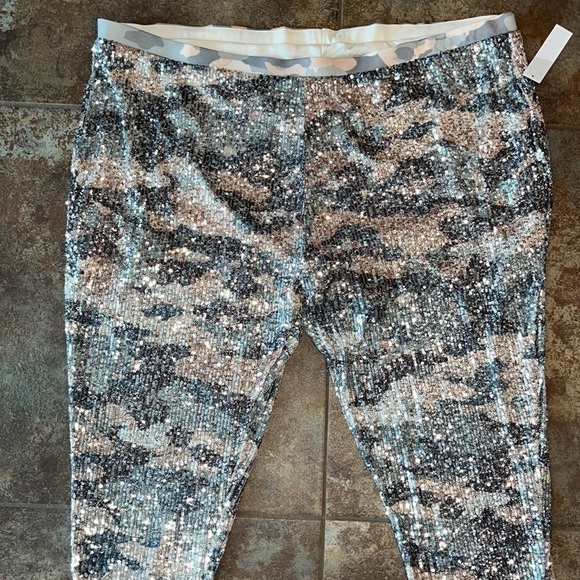 Venus plus size camo sparkly sequin pull on pants size 3X event night out date - Picture 6 of 15